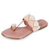Lotusfeet Women's Flat Embroidered Wedding Sandals TC 0236