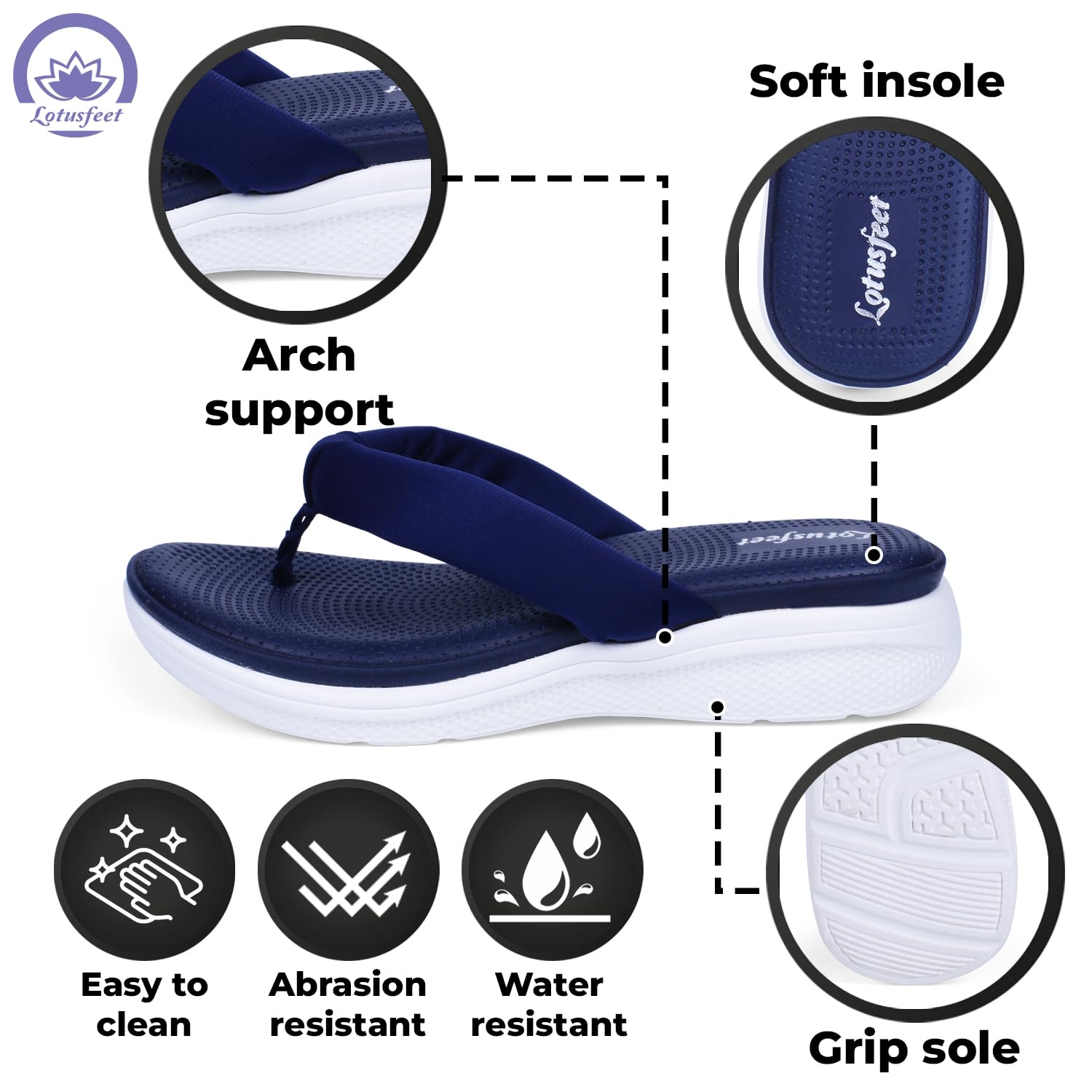 Lotusfeet Womens Flip Flop TC 0163