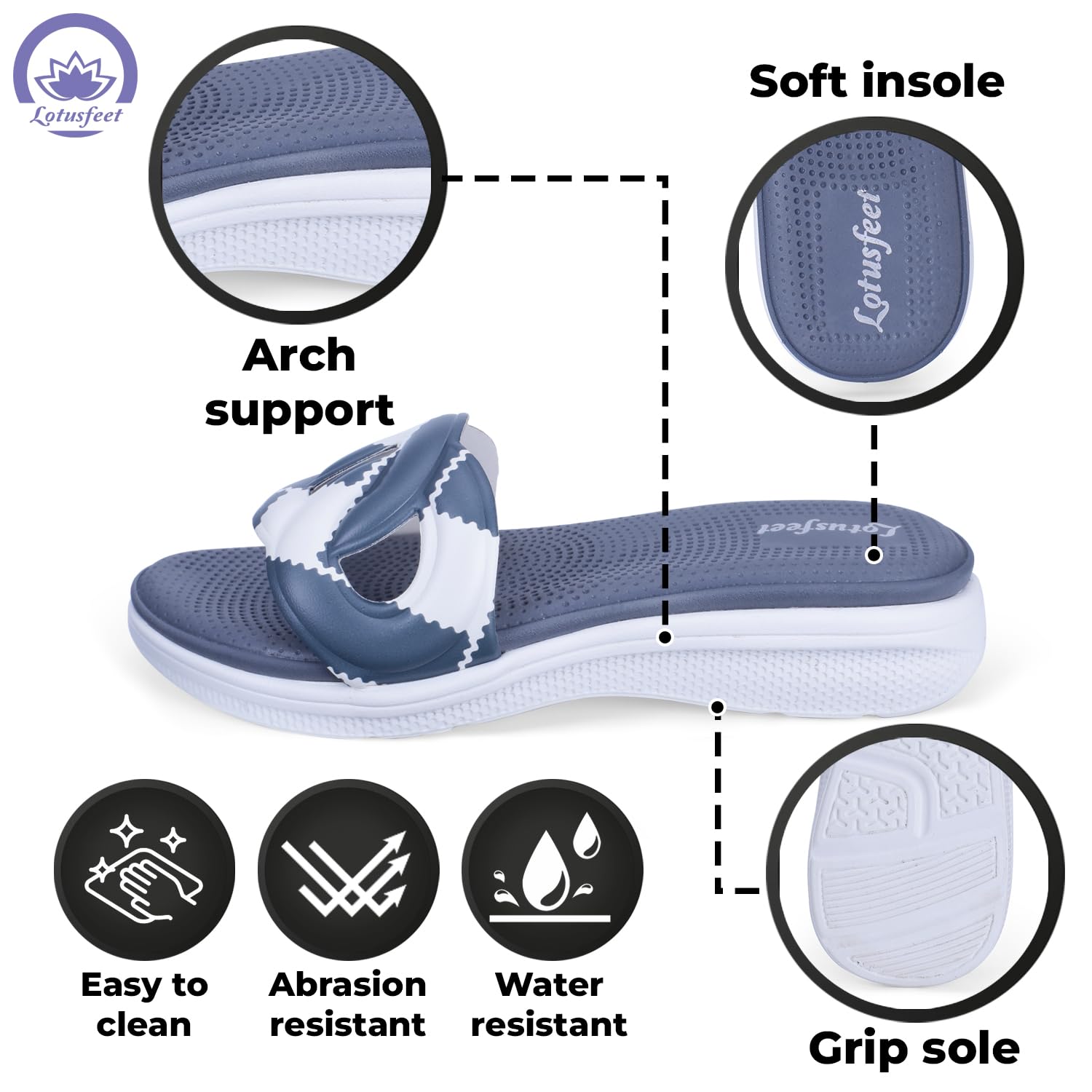 Lotusfeet Women Fashion Slider Slippers TC 0197