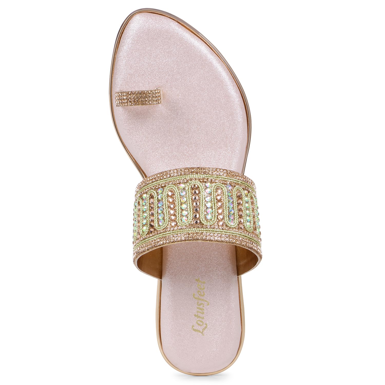 Lotusfeet Womens Wedding Flat Chappal TC 097