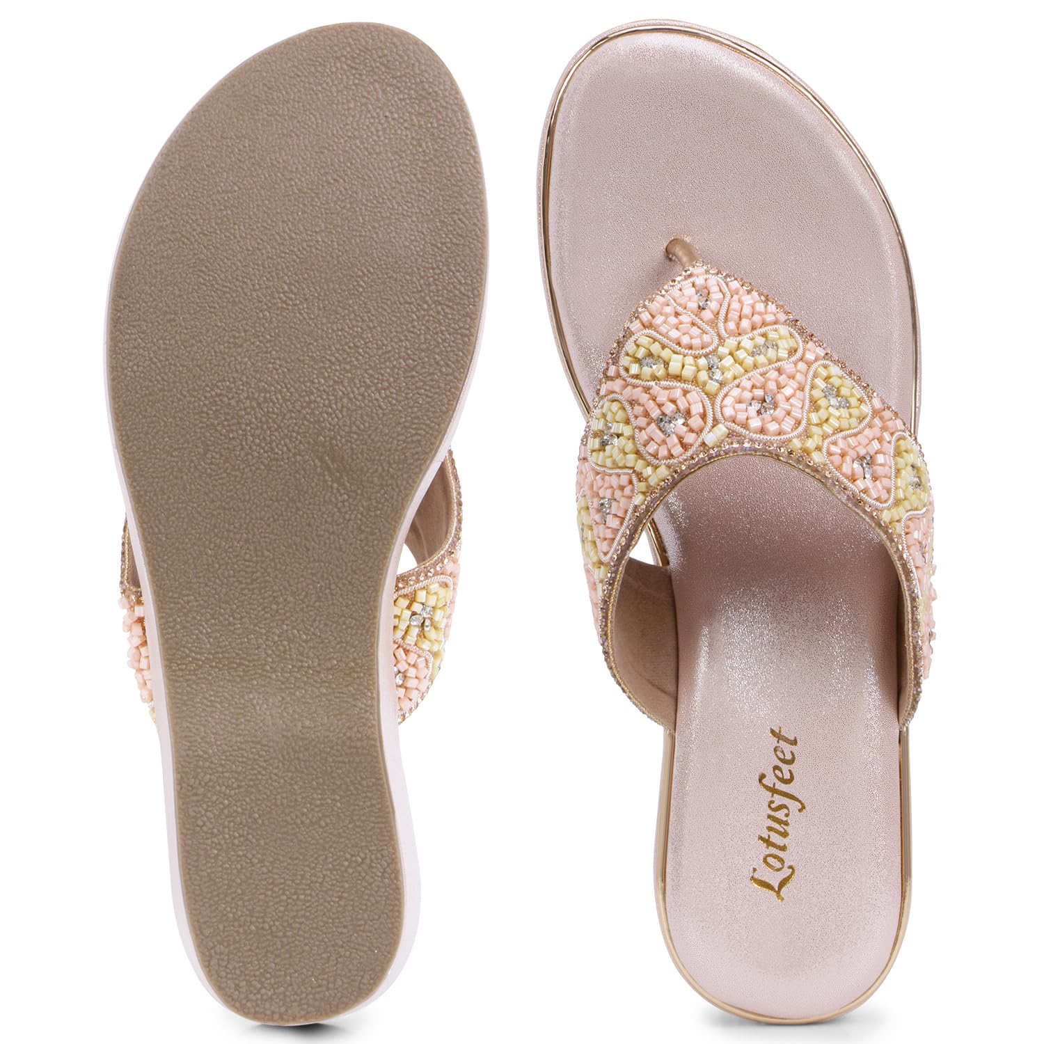 LotusFeet Womens Wedding Platform Chappal TC 0201