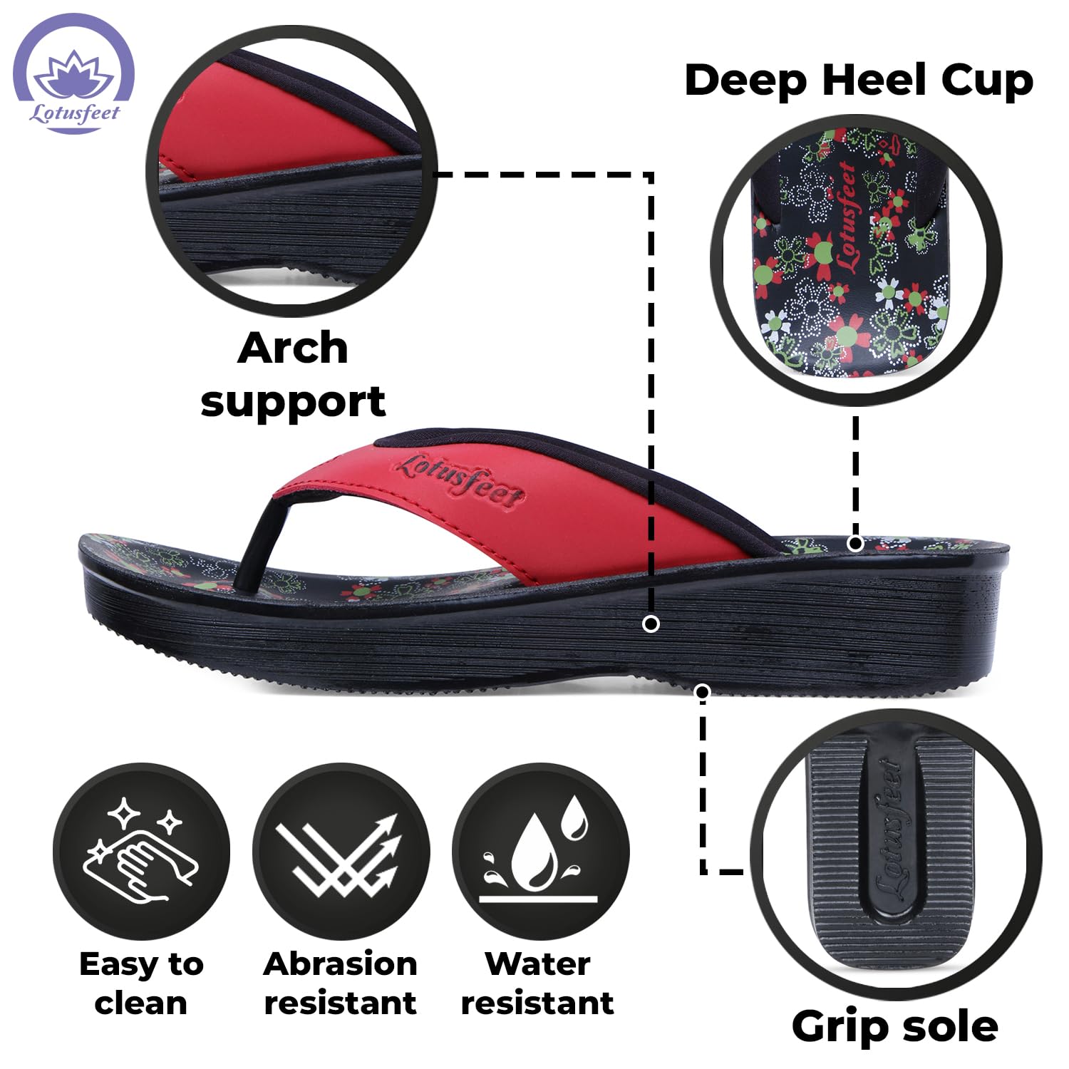 Lotusfeet Women Arch Support Sandals LF 0815