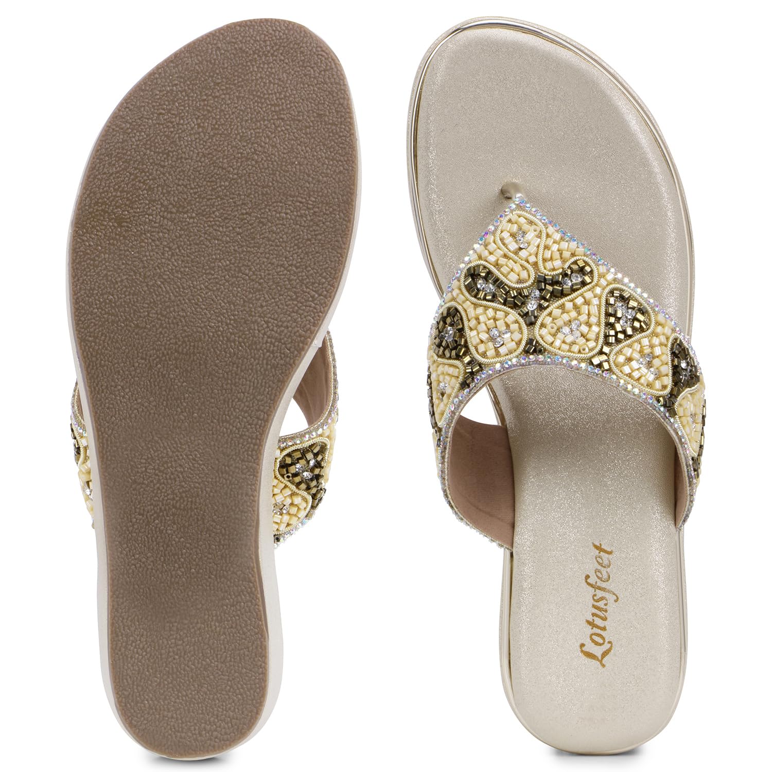 LotusFeet Womens Wedding Platform Chappal TC 0201