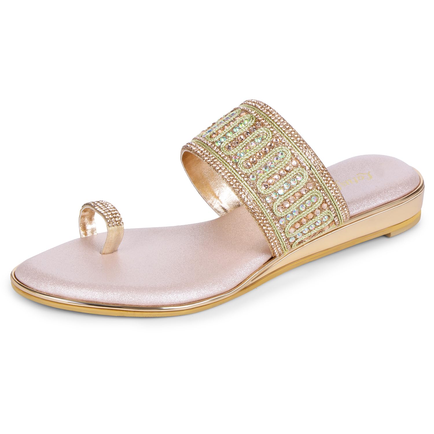 Lotusfeet Womens Wedding Flat Chappal TC 097