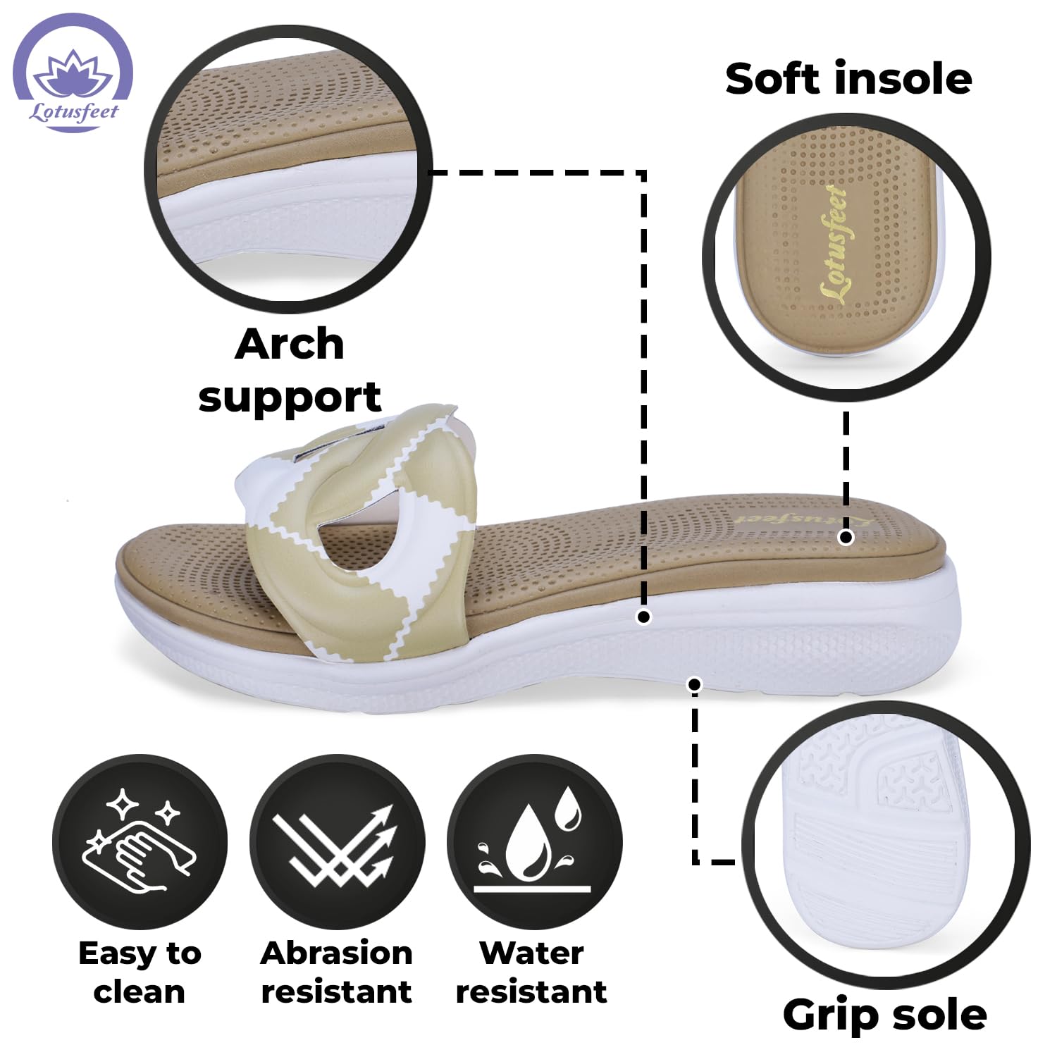 Lotusfeet Women Fashion Slider Slippers TC 0197