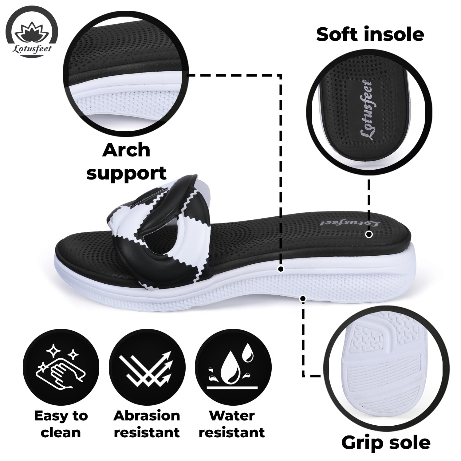 Lotusfeet Women Fashion Slider Slippers TC 0197