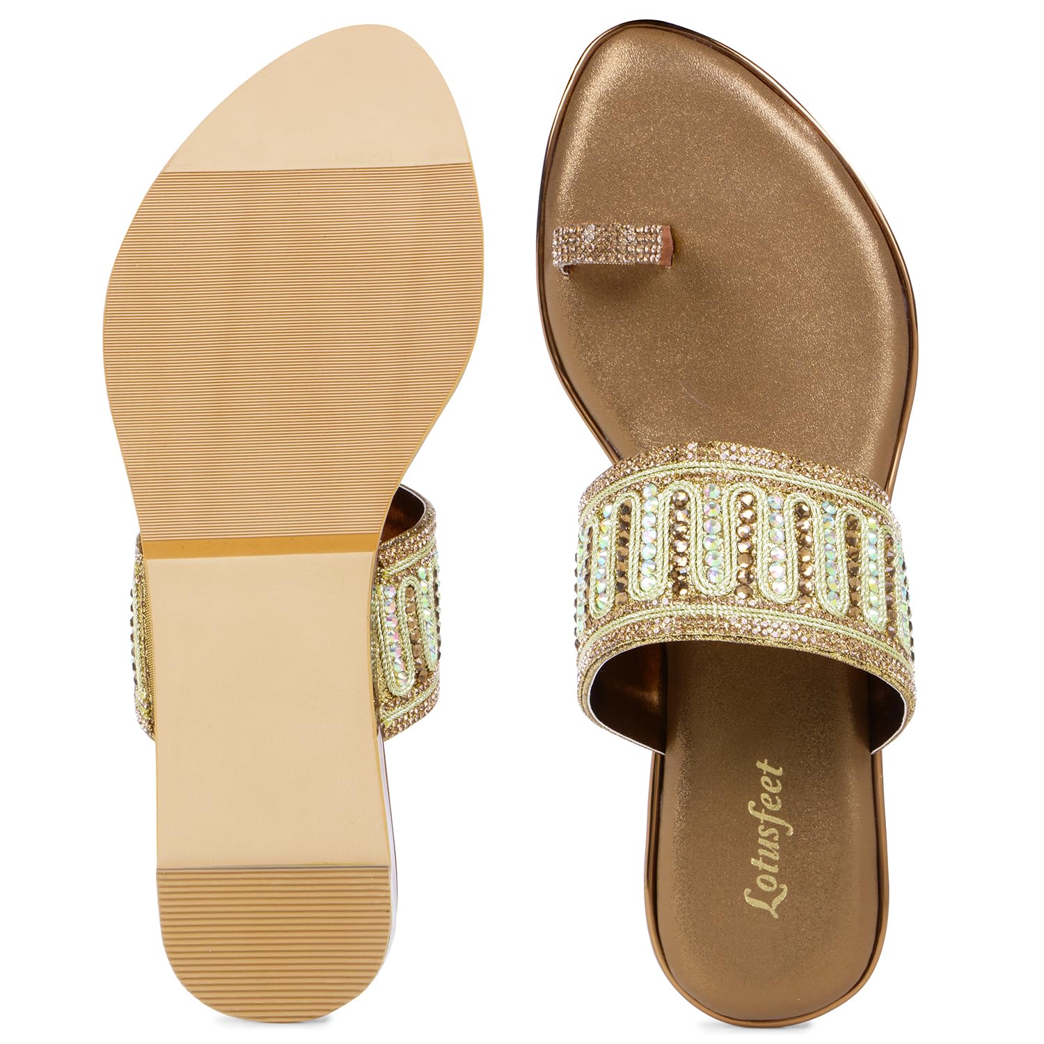 Lotusfeet Womens Wedding Flat Chappal TC 097