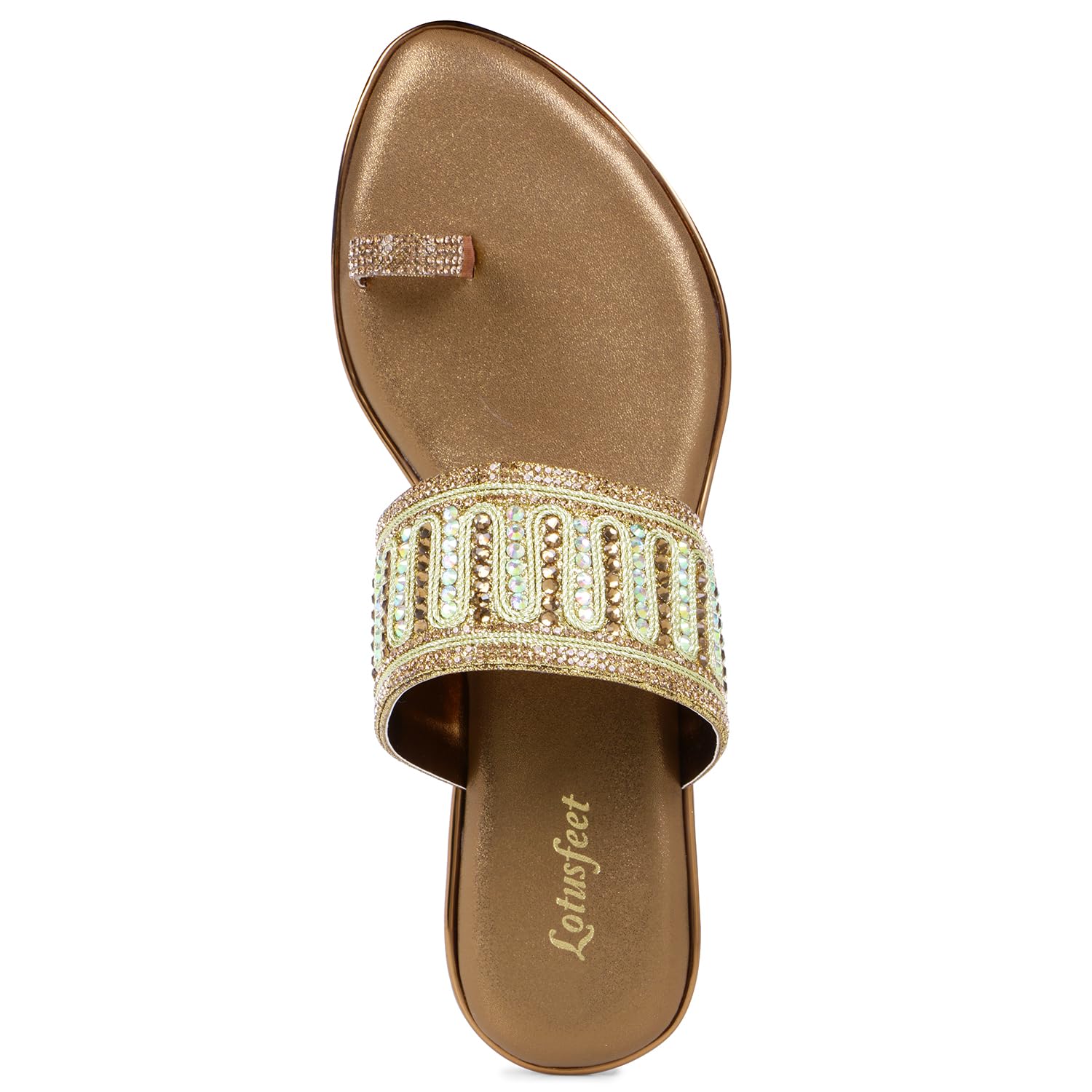 Lotusfeet Womens Wedding Flat Chappal TC 097