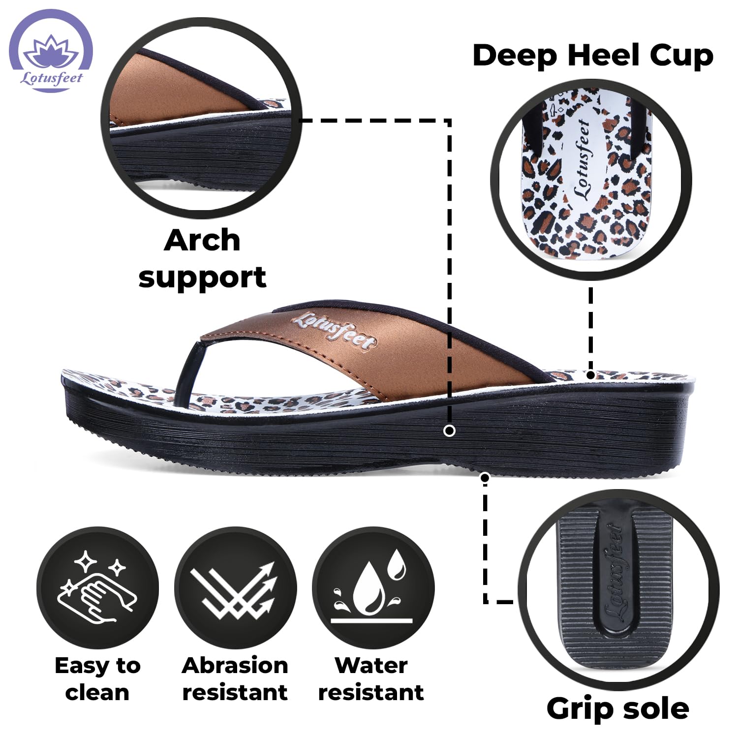Lotusfeet Women Arch Support Chappal LF 0846