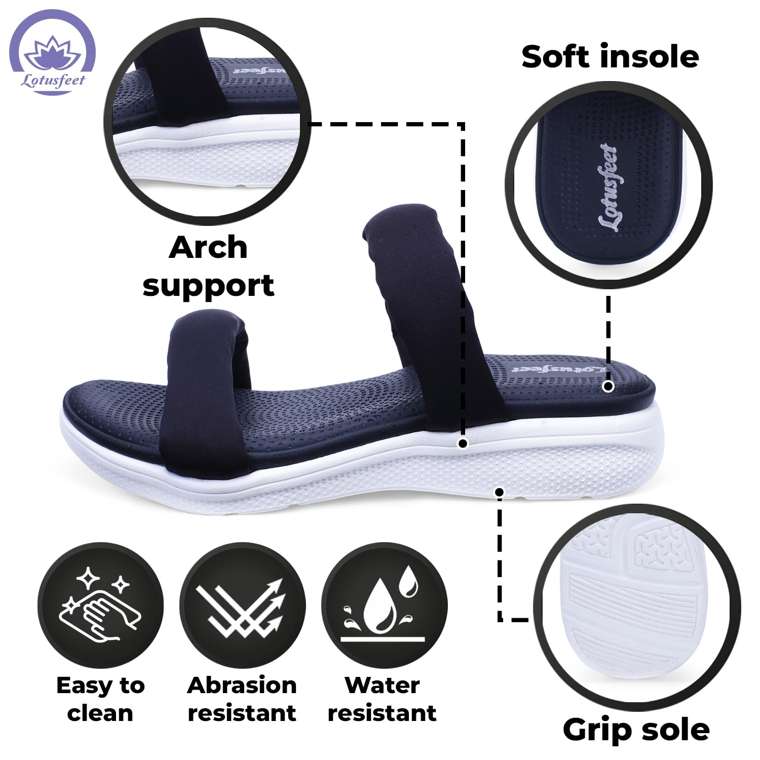 Lotusfeet Women Cushioned Flip Flop TC 0174