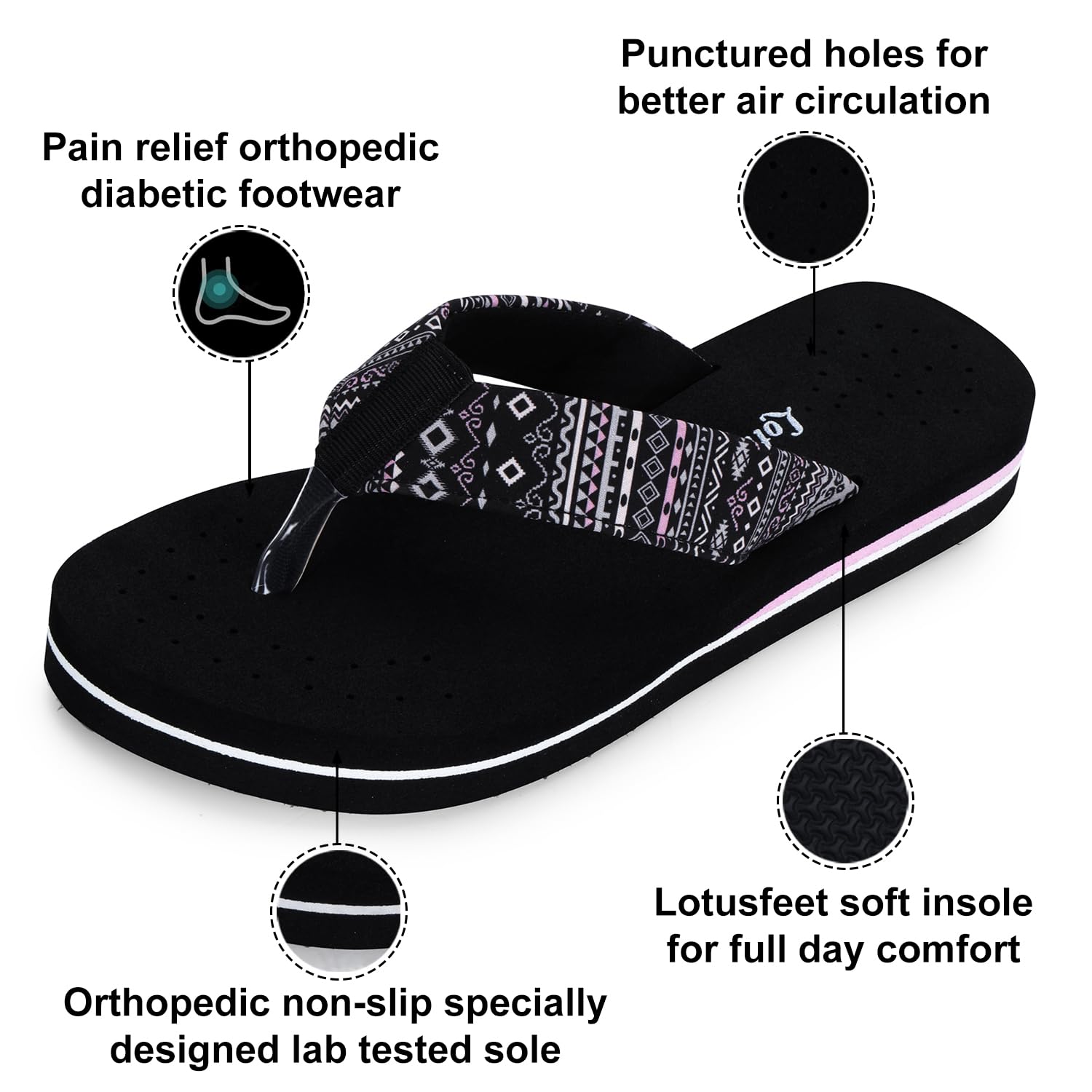 Lotusfeet Women Slippers TC 5001