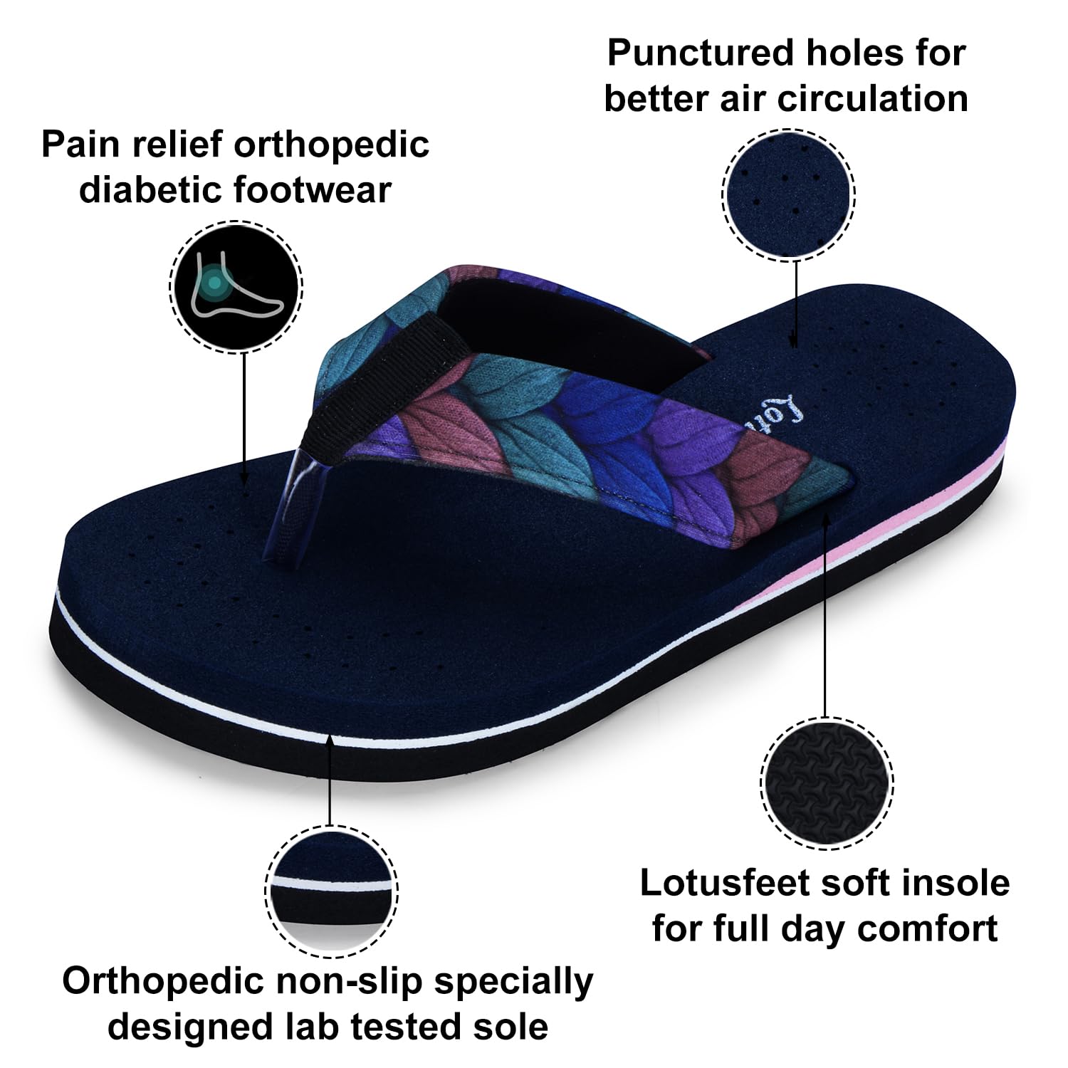 Lotusfeet Womens Slippers TC 5002