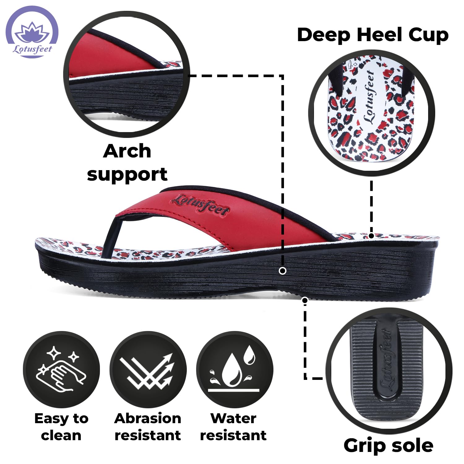 Lotusfeet Women Arch Support Chappal LF 0846