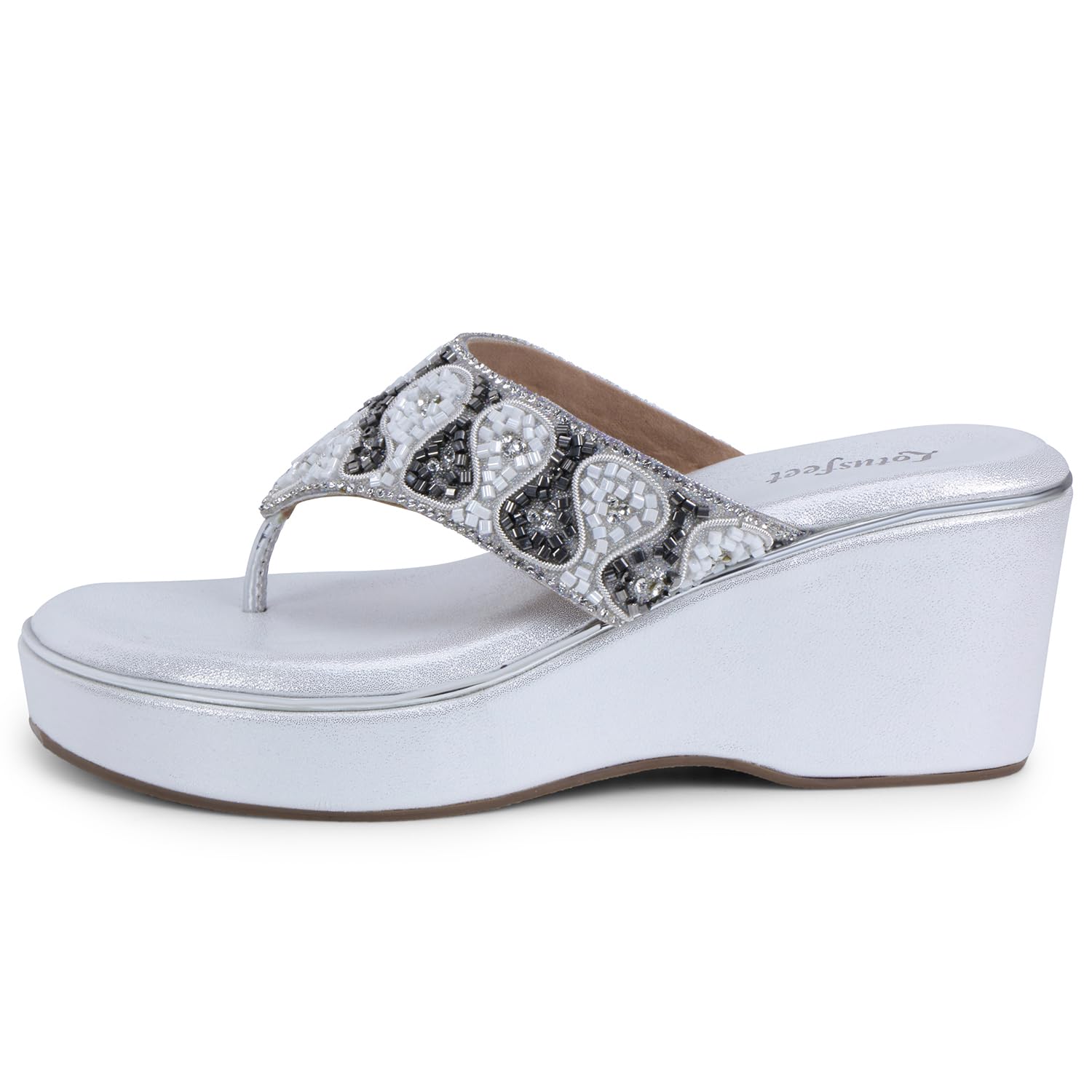 LotusFeet Womens Wedding Platform Chappal TC 0201