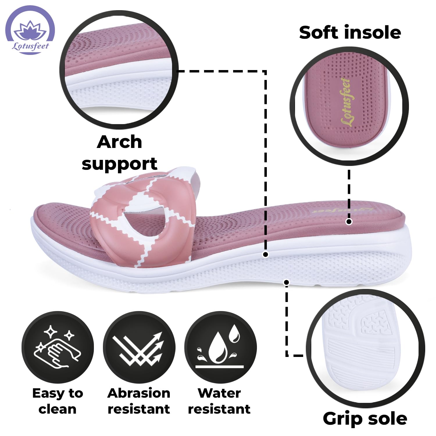 Lotusfeet Women Fashion Slider Slippers TC 0197