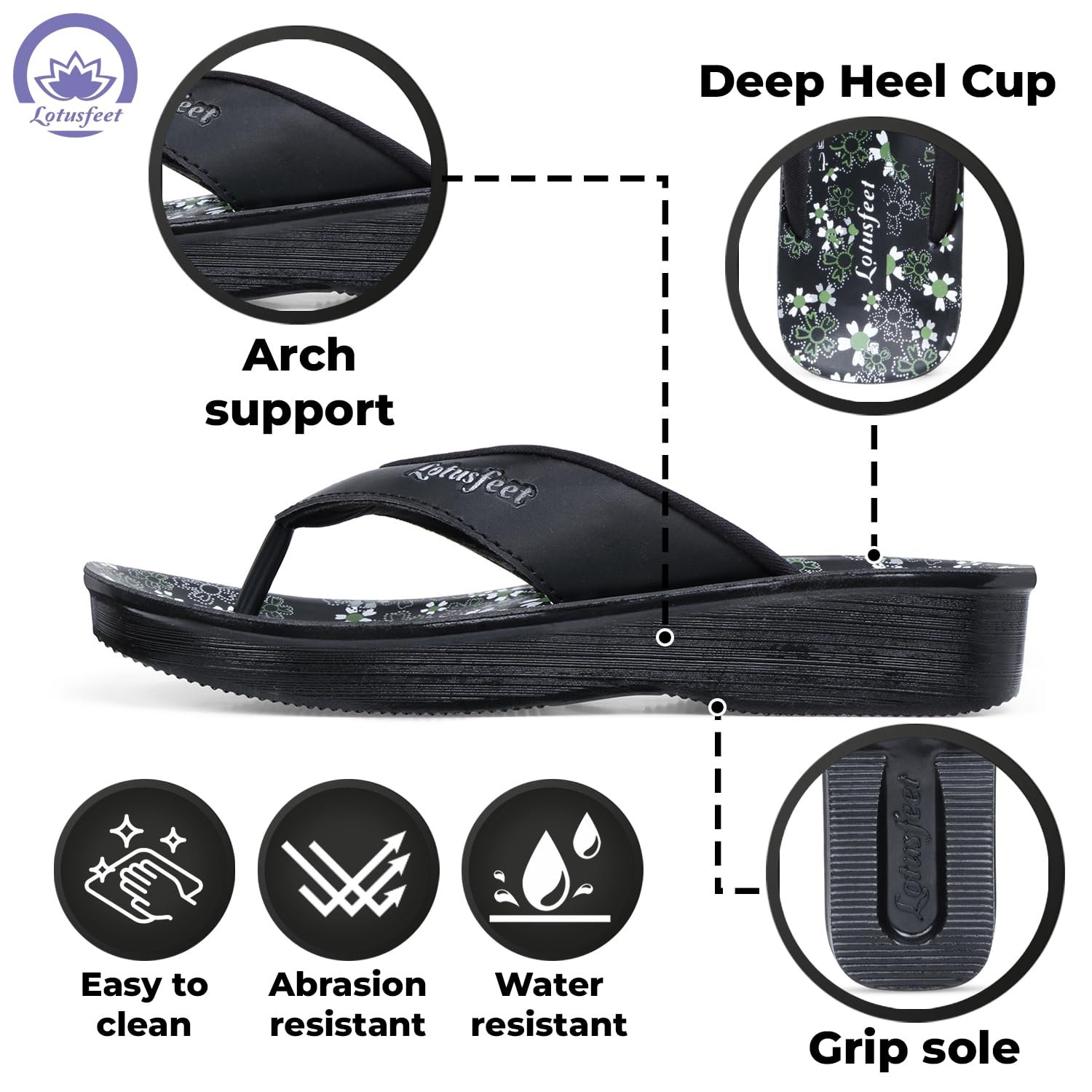 Lotusfeet Women Arch Support Sandals LF 0815