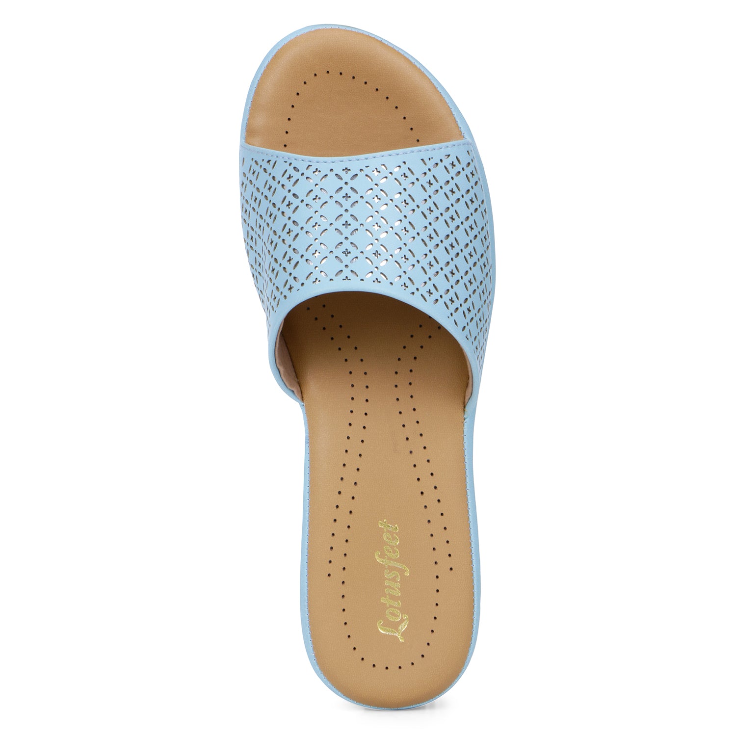 LotusFeet Women Classic Wedge Slip on Sandals TC 0107