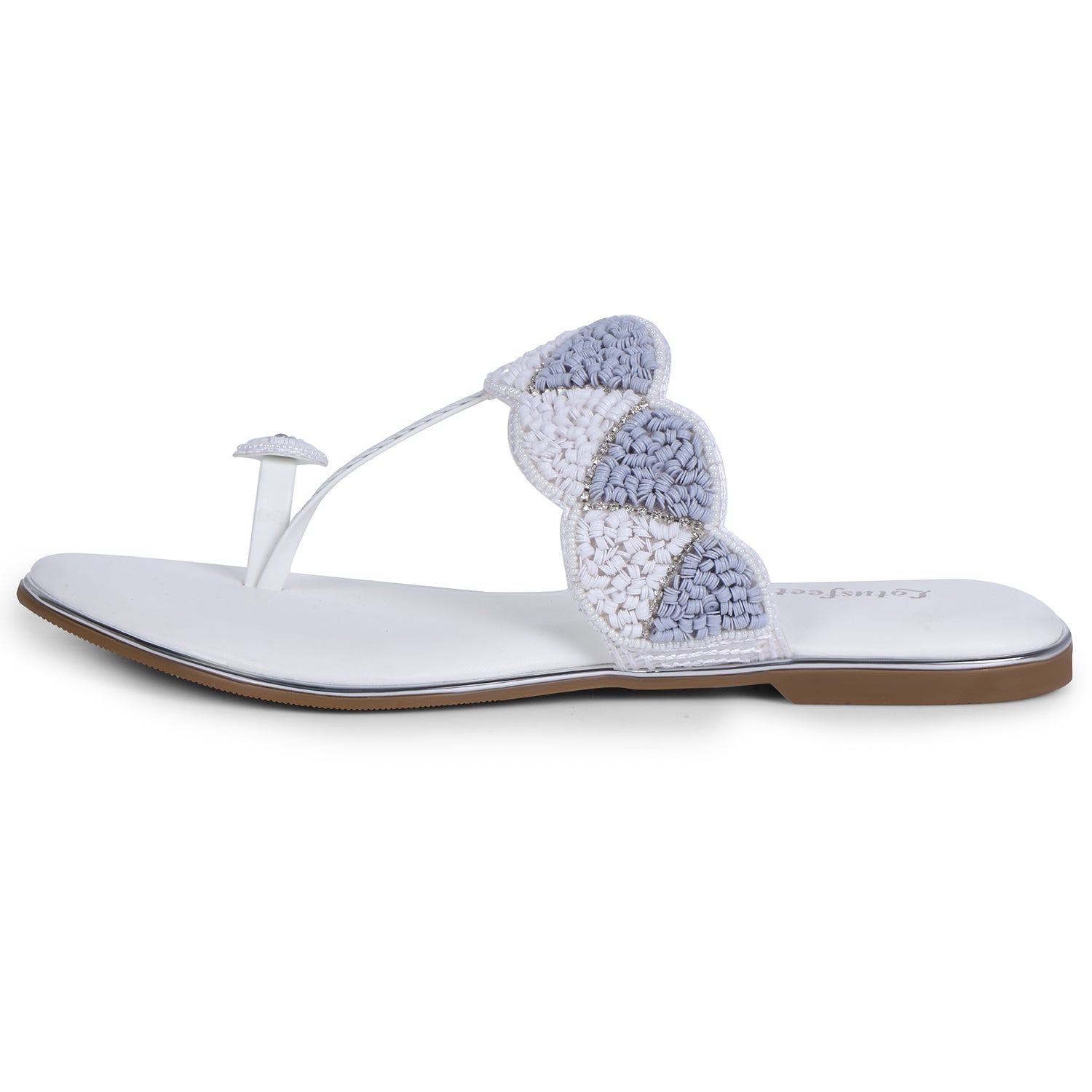 Lotusfeet Womens Flat Embroidered Wedding Sandals TC 0236