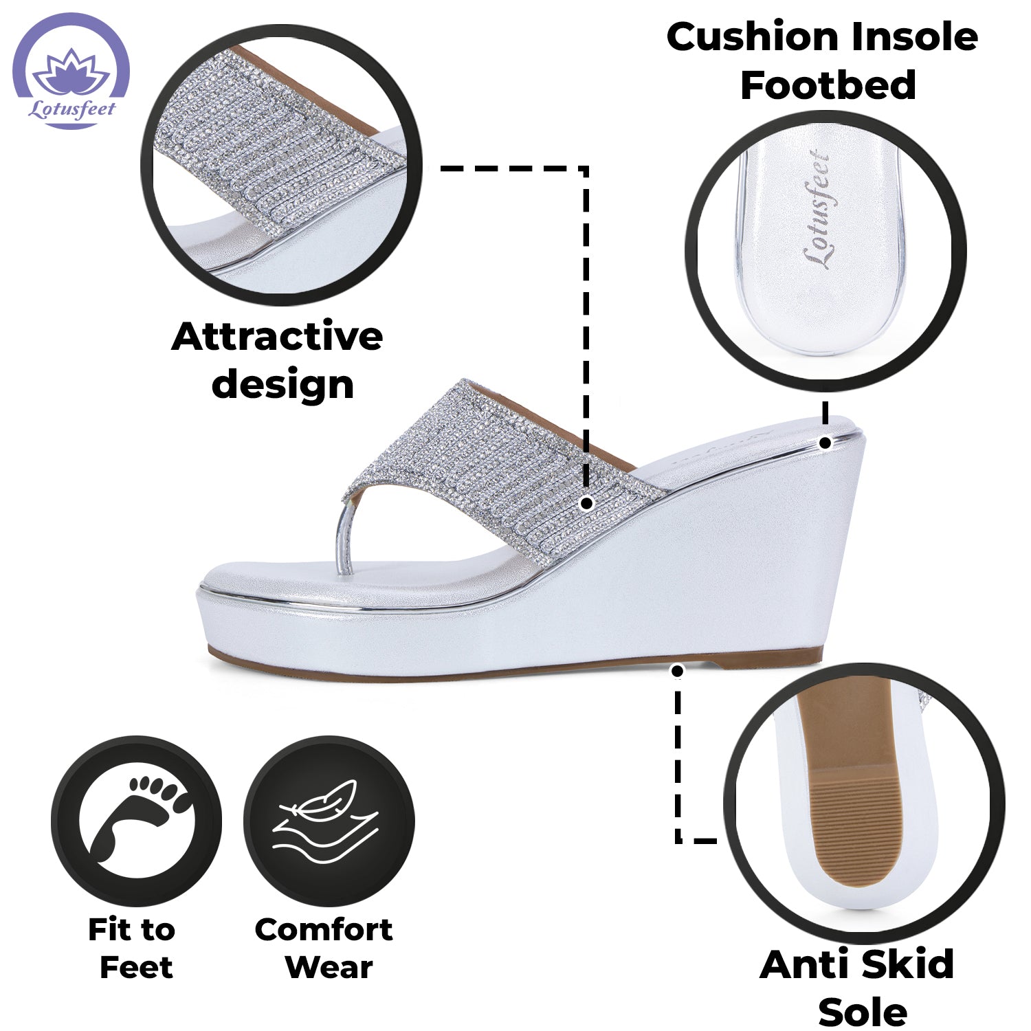 Lotusfeet Womens Wedding Sandals TC 0211