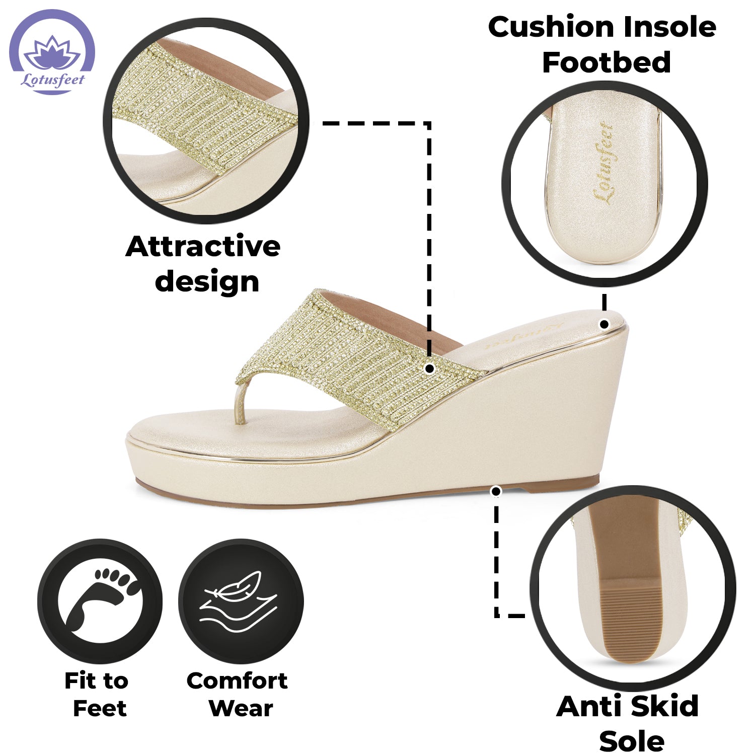 Lotusfeet Womens Wedding Sandals TC 0211