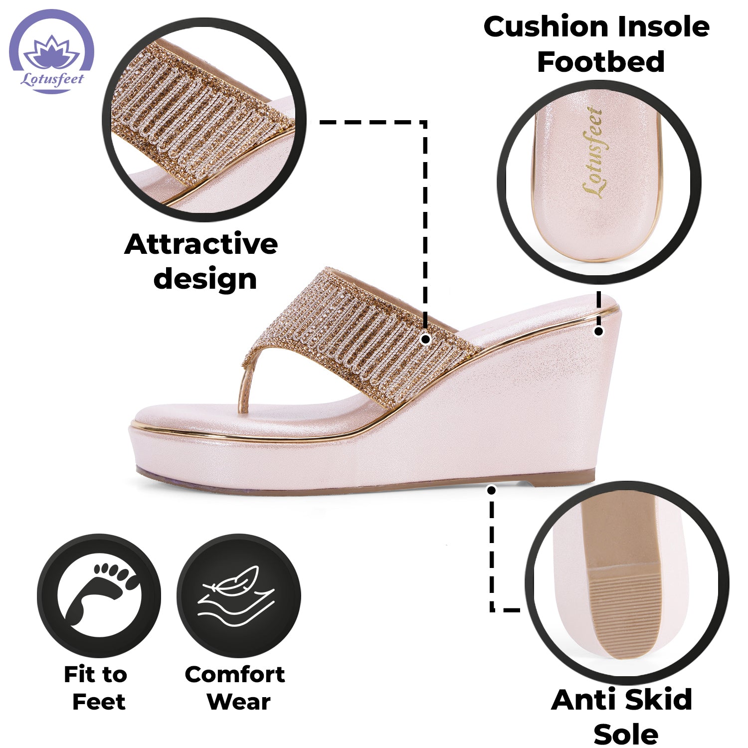 Lotusfeet Womens Wedding Sandals TC 0211
