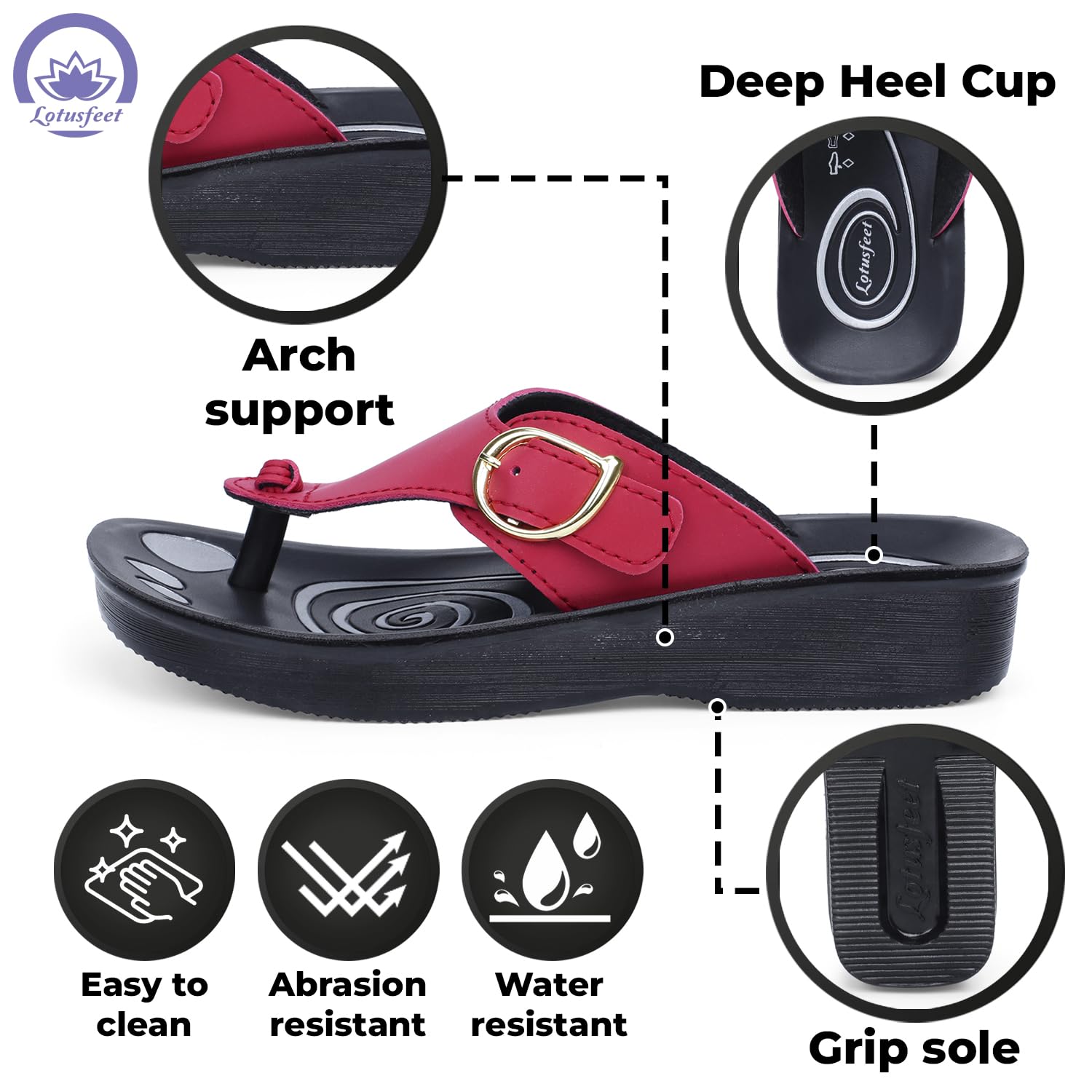 Lotusfeet Women Arch Support Sandals LF 0806