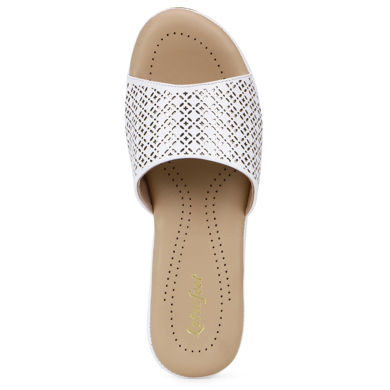 LotusFeet Women Classic Wedge Slip on Sandals TC 0107