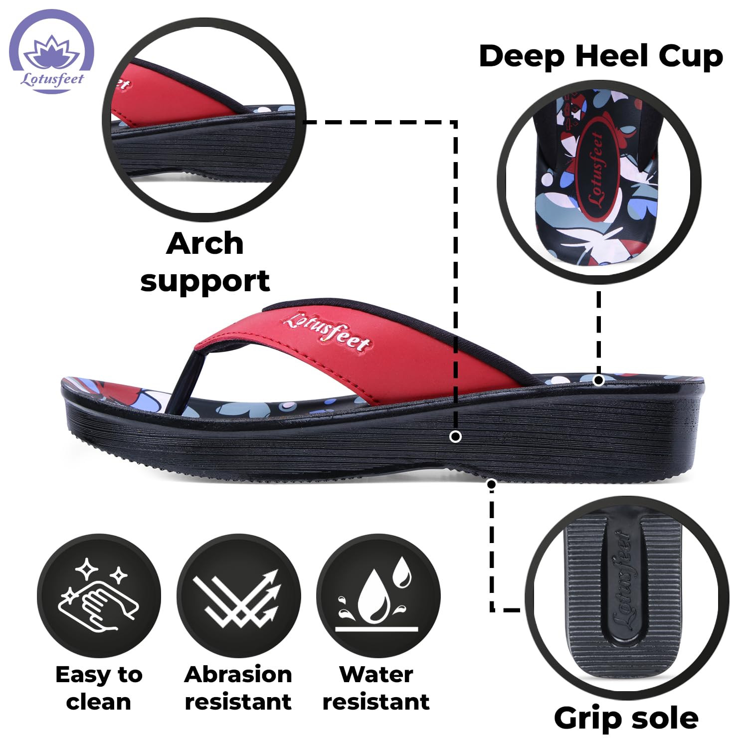 Lotusfeet Women Arch Support Sandals LF 0877