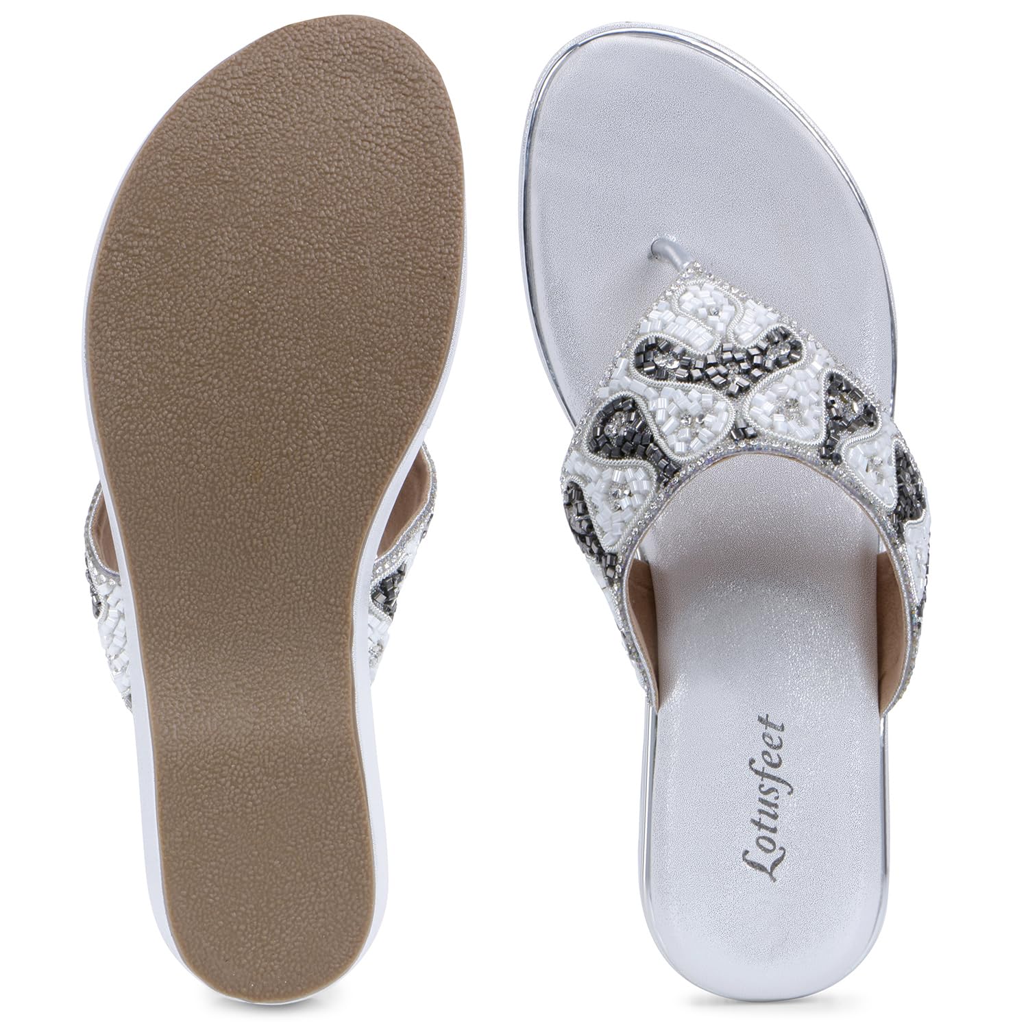 LotusFeet Womens Wedding Platform Chappal TC 0201