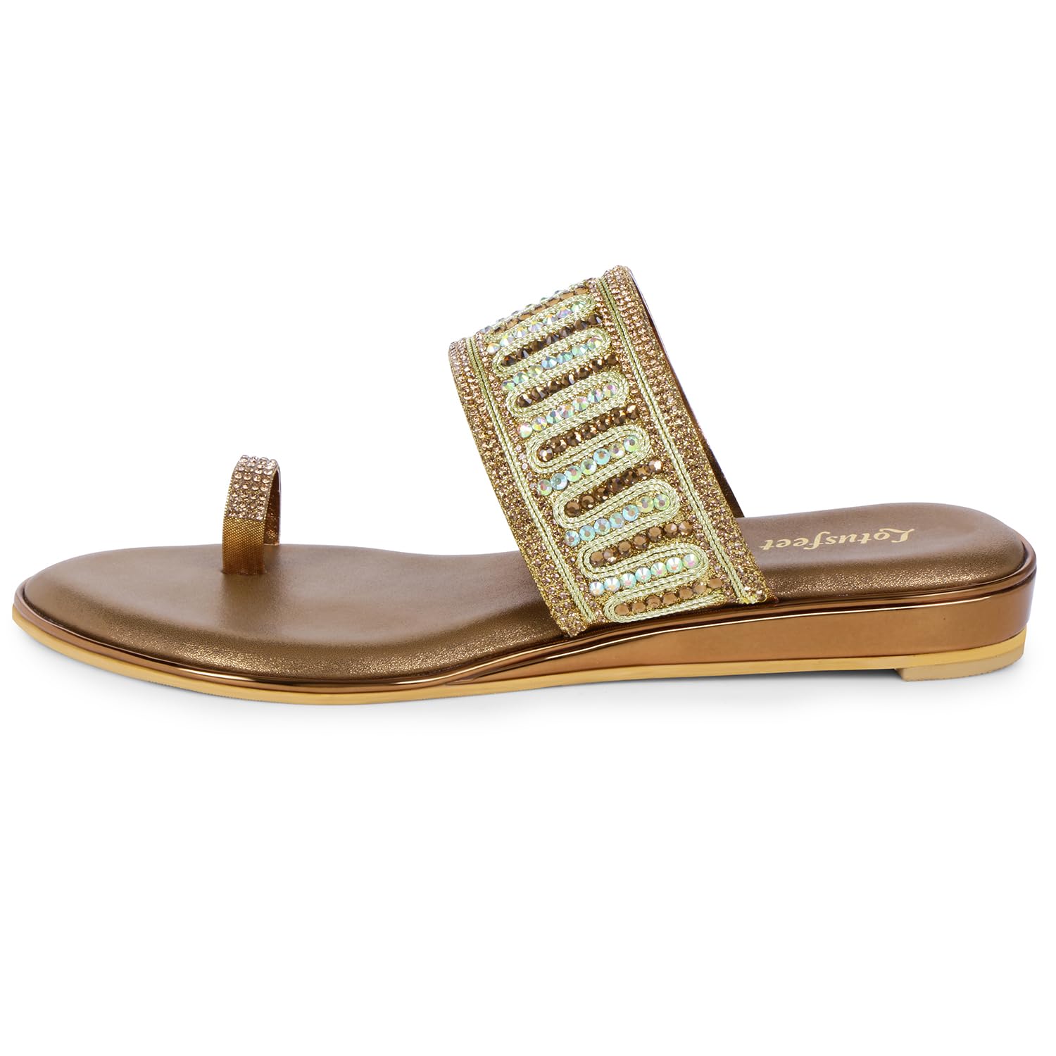 Lotusfeet Womens Wedding Flat Chappal TC 097