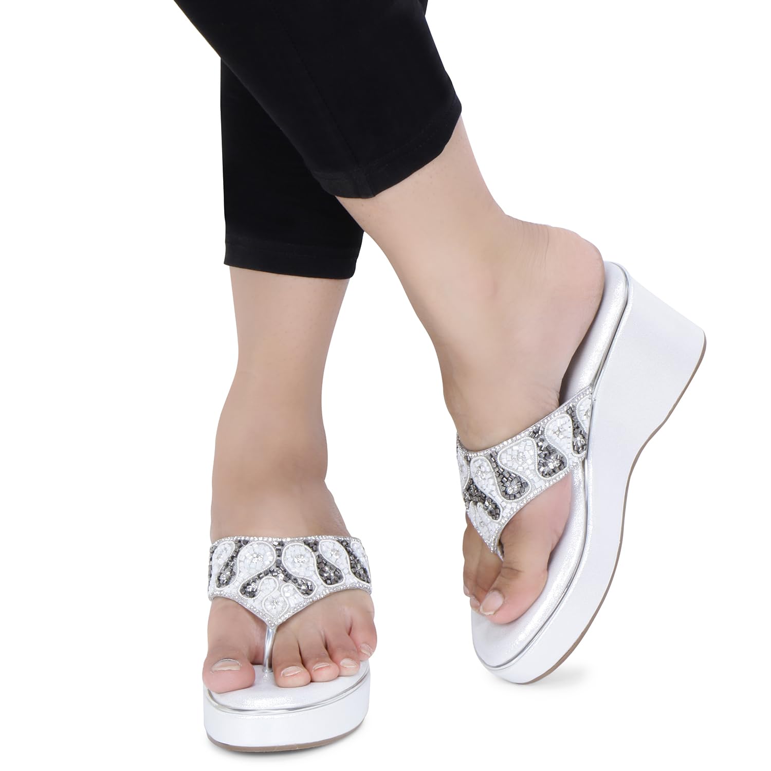 LotusFeet Womens Wedding Platform Chappal TC 0201