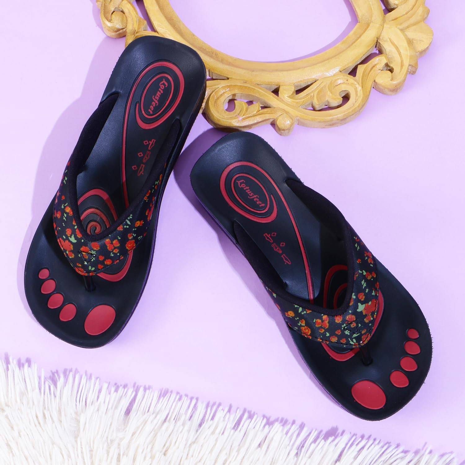 Lotusfeet Women Arch Support Slippers LF 0859