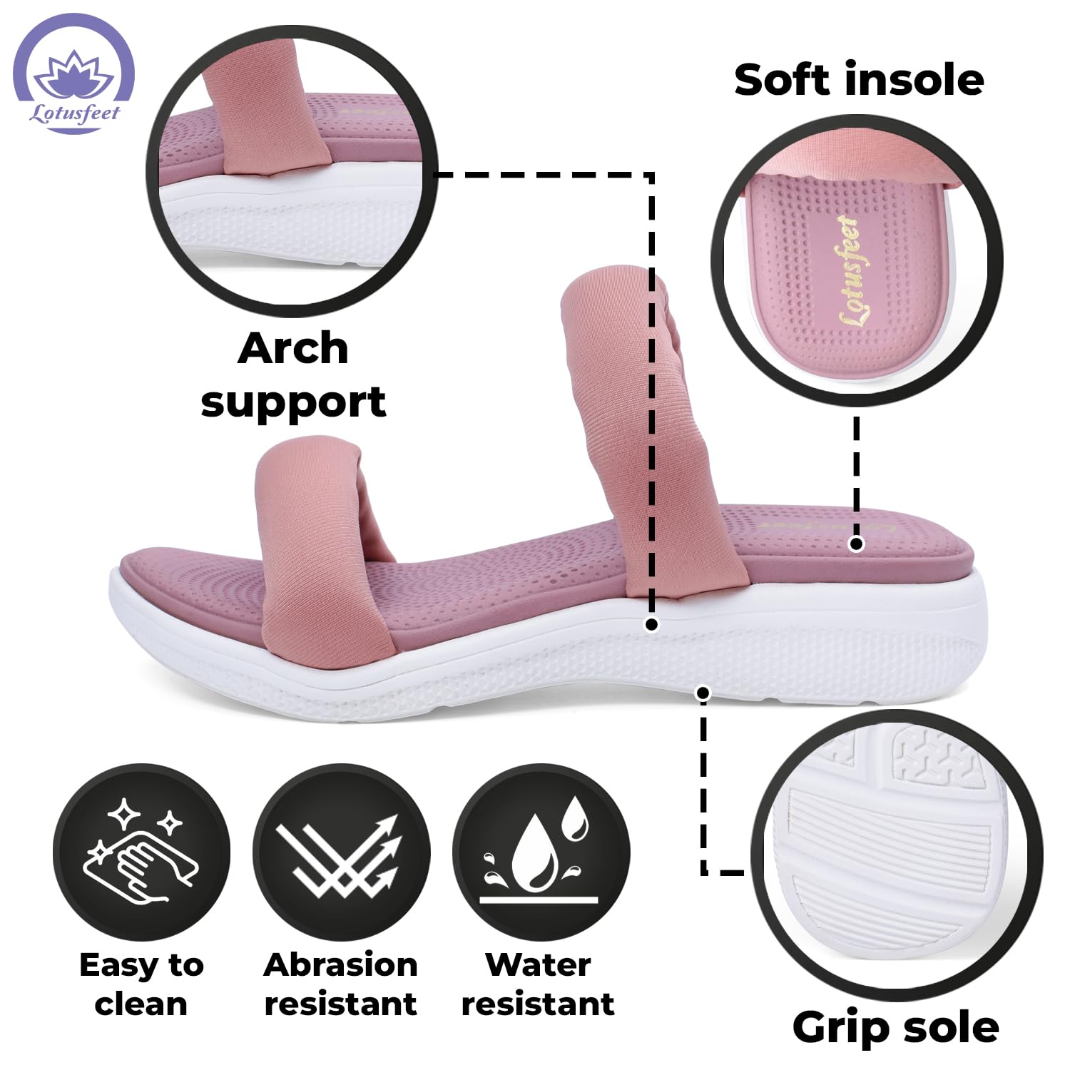 Lotusfeet Women Cushioned Flip Flop TC 0174