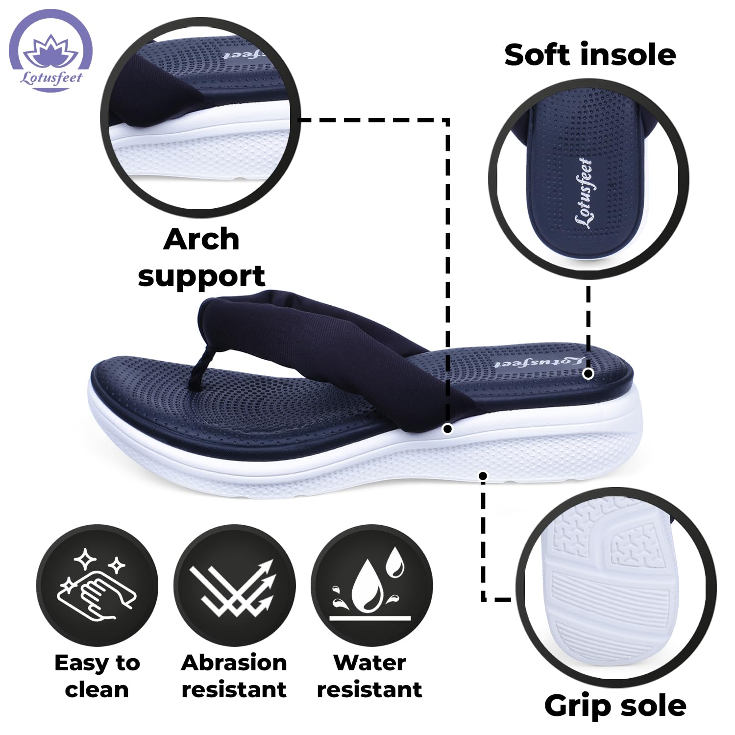 Lotusfeet Womens Flip Flop TC 0163