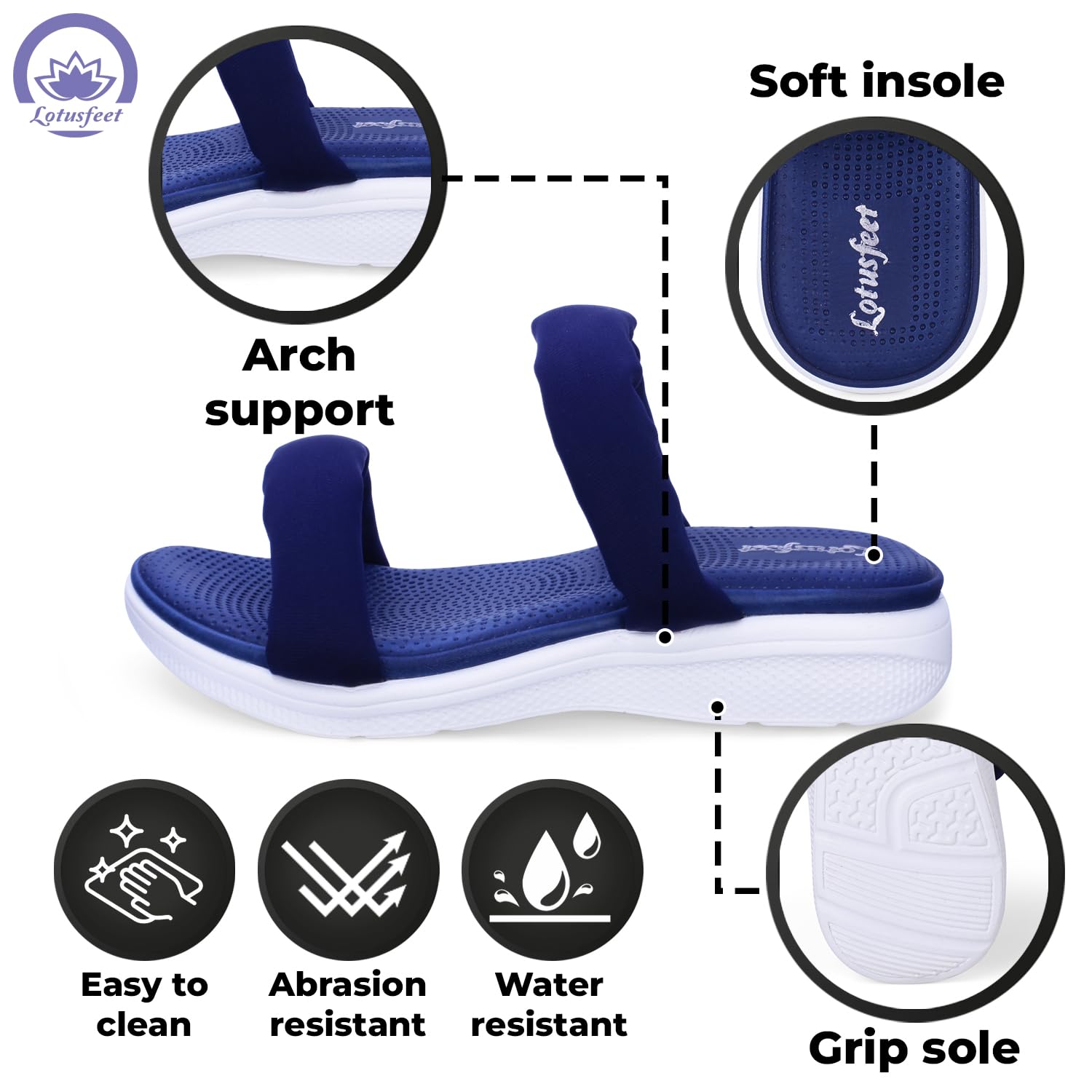 Lotusfeet Women Cushioned Flip Flop TC 0174