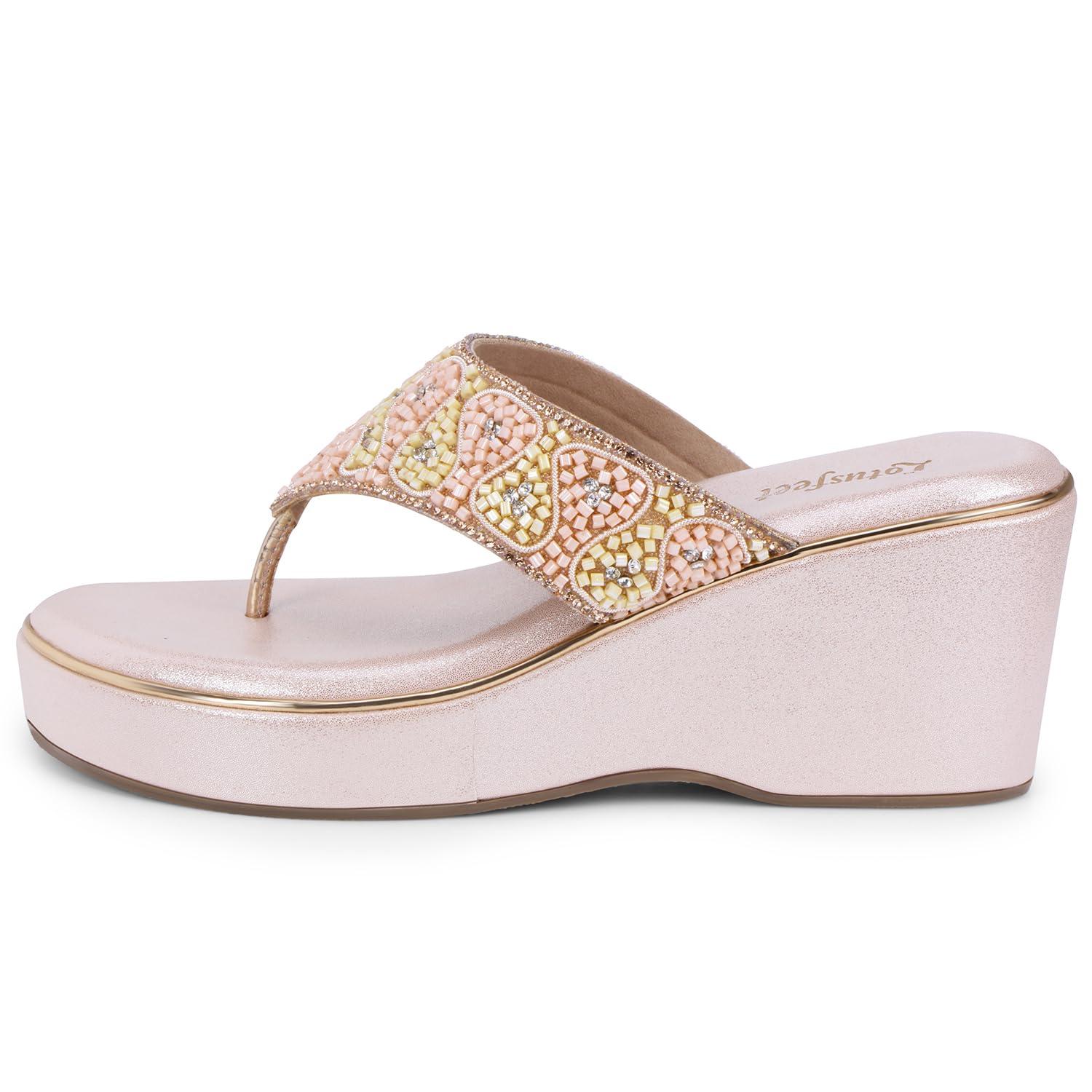 LotusFeet Womens Wedding Platform Chappal TC 0201